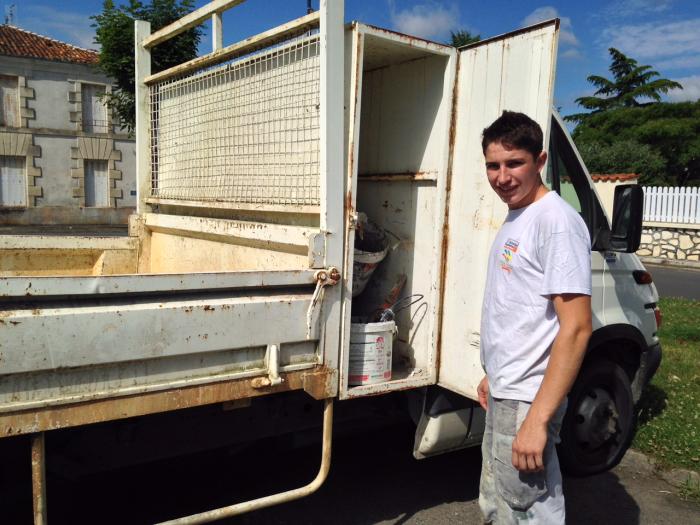 Ma vie d'apprenti : Alix sur un chantier... de bac à douche